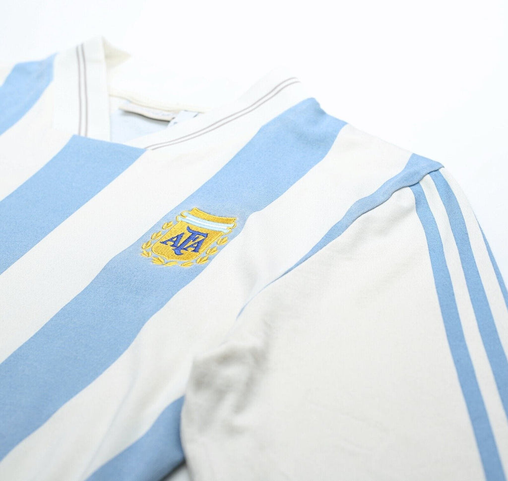 1993 MARADONA #10 Argentina Retro adidas Originals LS Home Football Shirt (S)