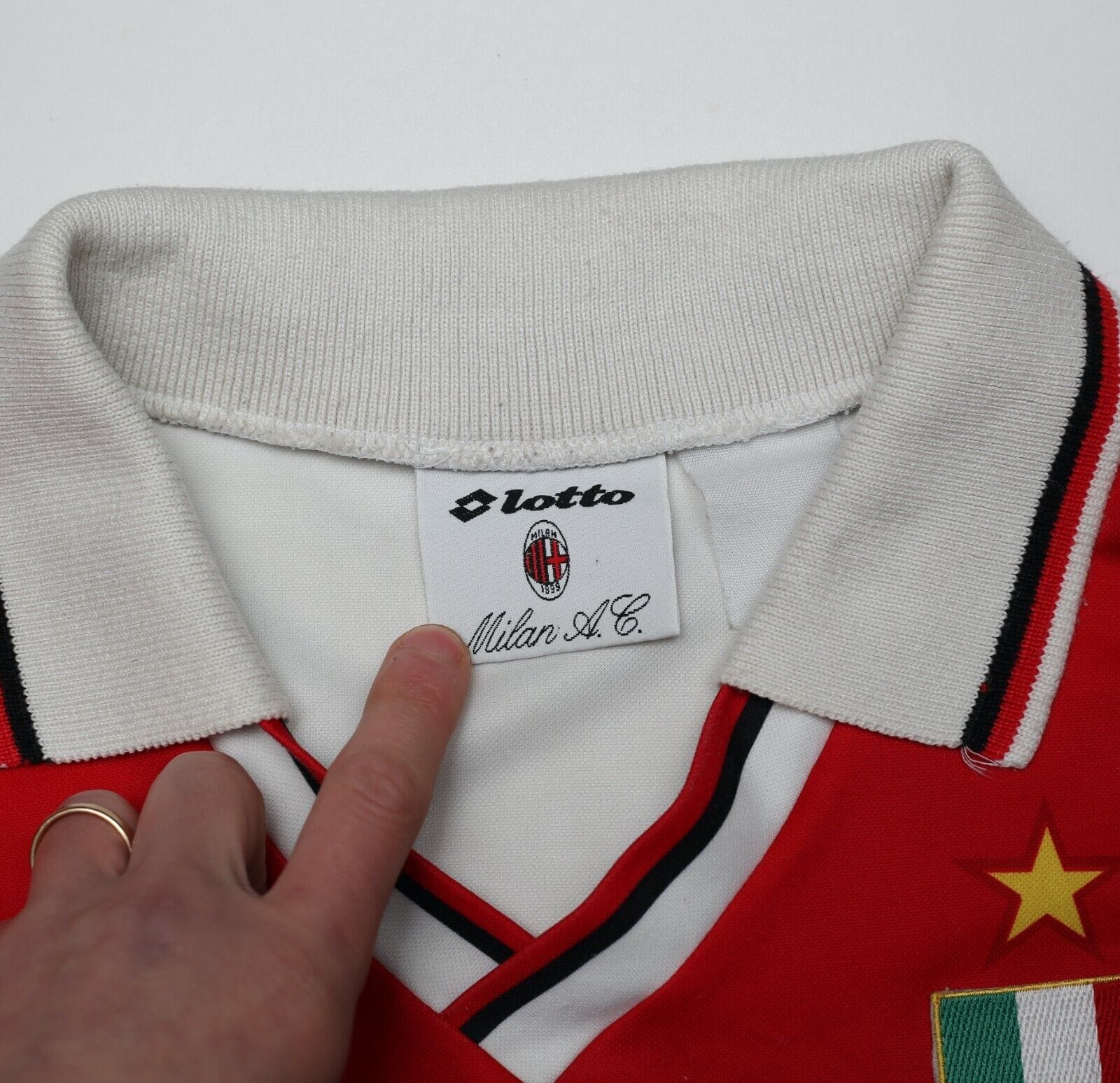1994/95 AC MILAN Vintage Lotto Away Football Shirt Jersey (M