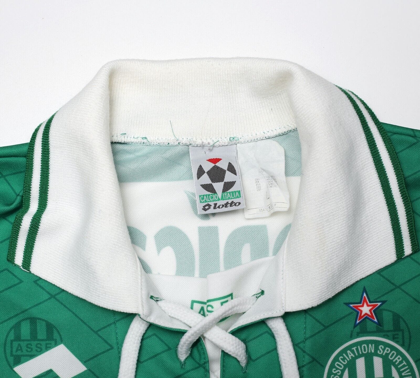 1994/95 AS SAINT-ETIENNE Vintage Lotto Long Sleeve Football Shirt Jersey (L)