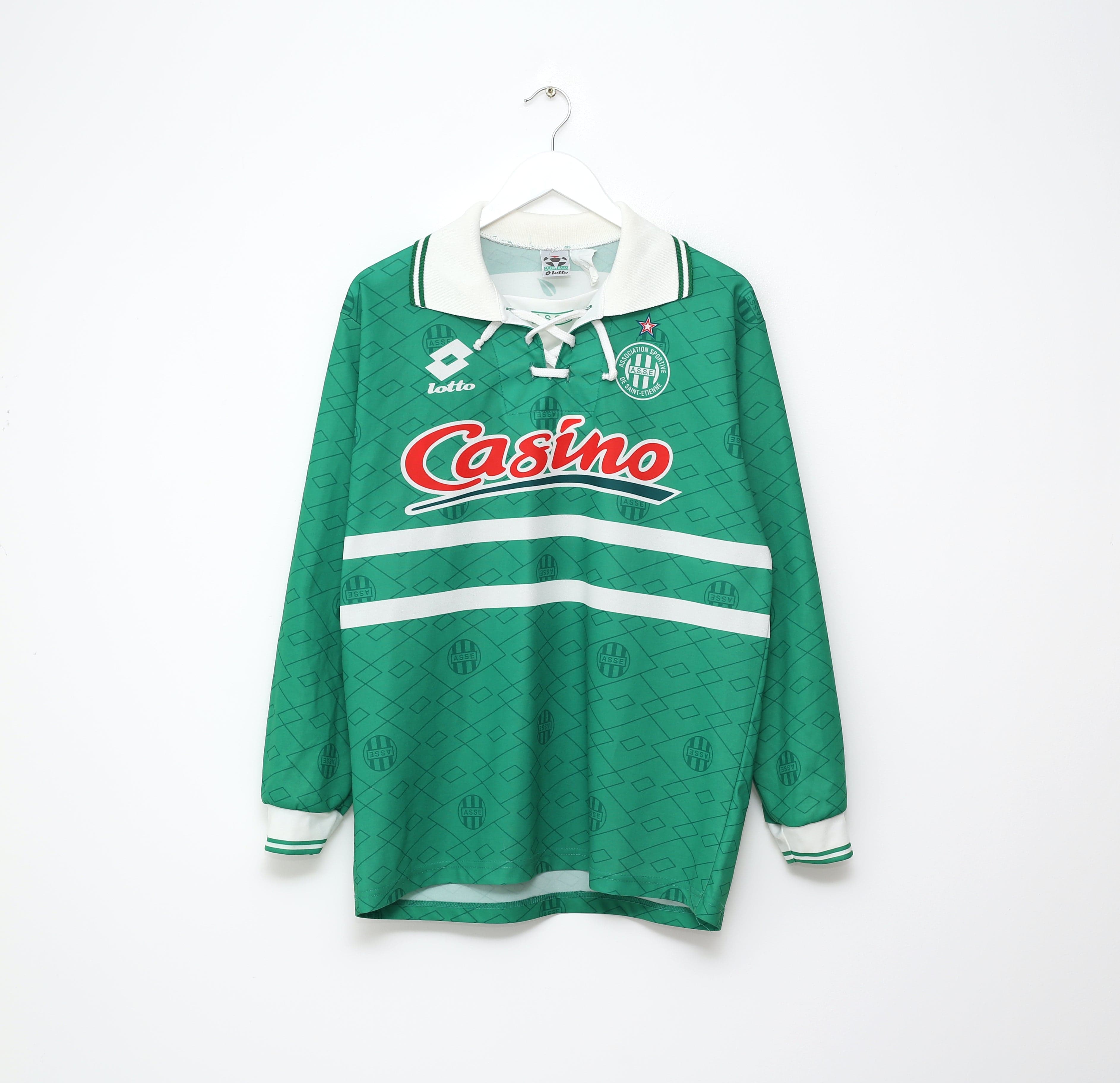 1994/95 AS SAINT-ETIENNE Vintage Lotto Long Sleeve Football Shirt Jersey (L)