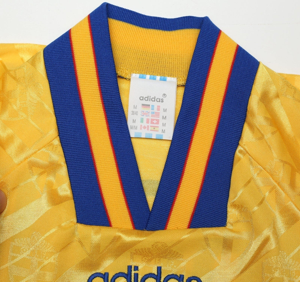 1994/95 BROLIN #11 Sweden Vintage adidas WC 94 Home Football Shirt (M)