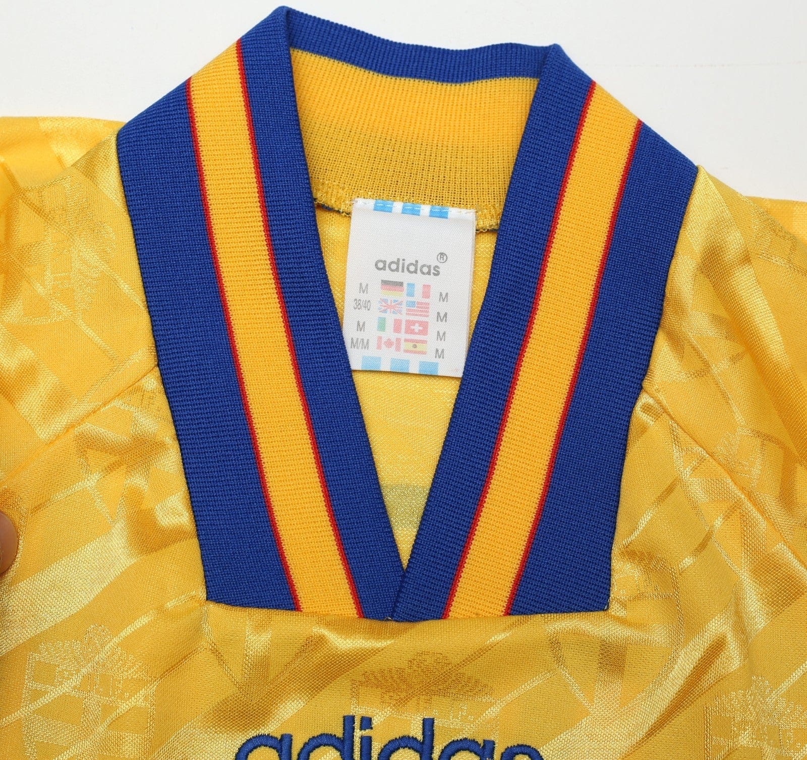 1994/95 BROLIN #11 Sweden Vintage adidas WC 94 Home Football Shirt (M)