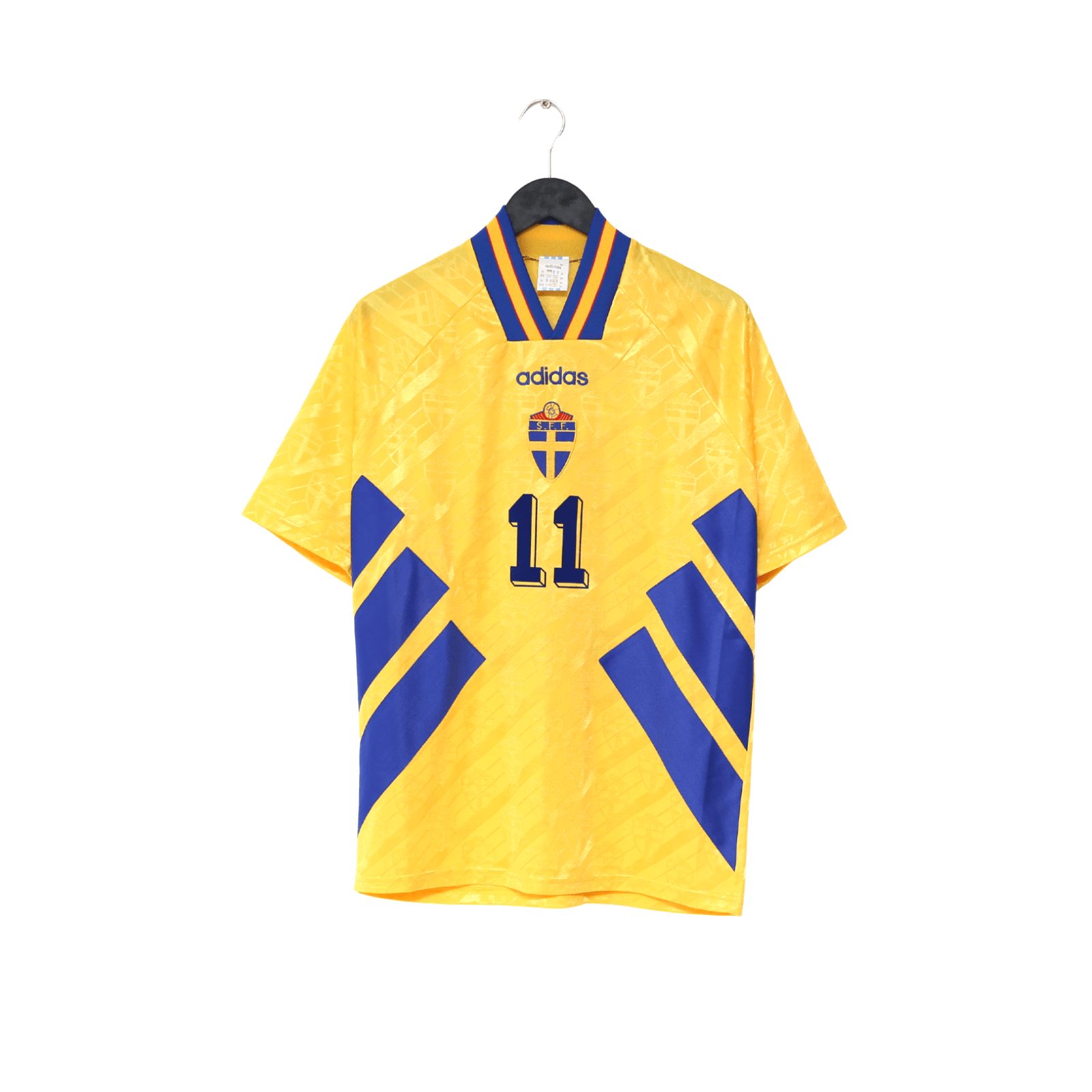 1994/95 BROLIN #11 Sweden Vintage adidas WC 94 Home Football Shirt (M)