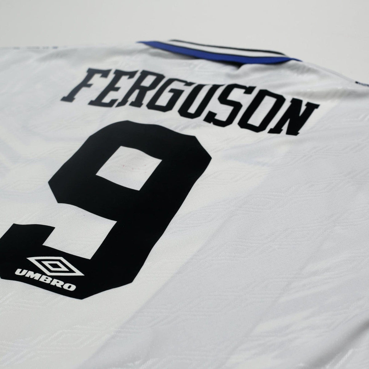 1994/95 Ferguson #9 Everton Vintage Umbro Away Football Shirt (L)
