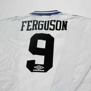 1994/95 Ferguson #9 Everton Vintage Umbro Away Football Shirt (L)
