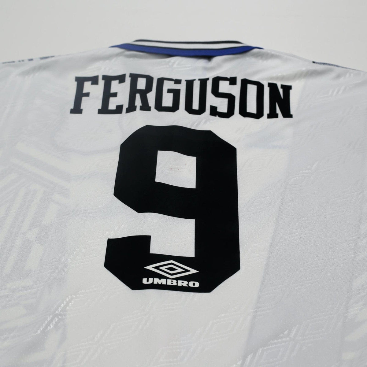 1994/95 Ferguson #9 Everton Vintage Umbro Away Football Shirt (L)