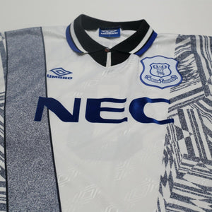 1994/95 Ferguson #9 Everton Vintage Umbro Away Football Shirt (L)