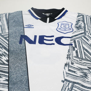 1994/95 Ferguson #9 Everton Vintage Umbro Away Football Shirt (L)
