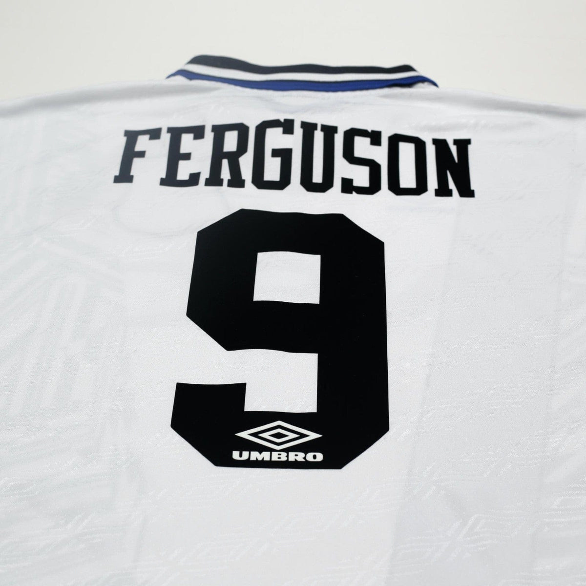 1994/95 Ferguson #9 Everton Vintage Umbro Away Football Shirt (L)