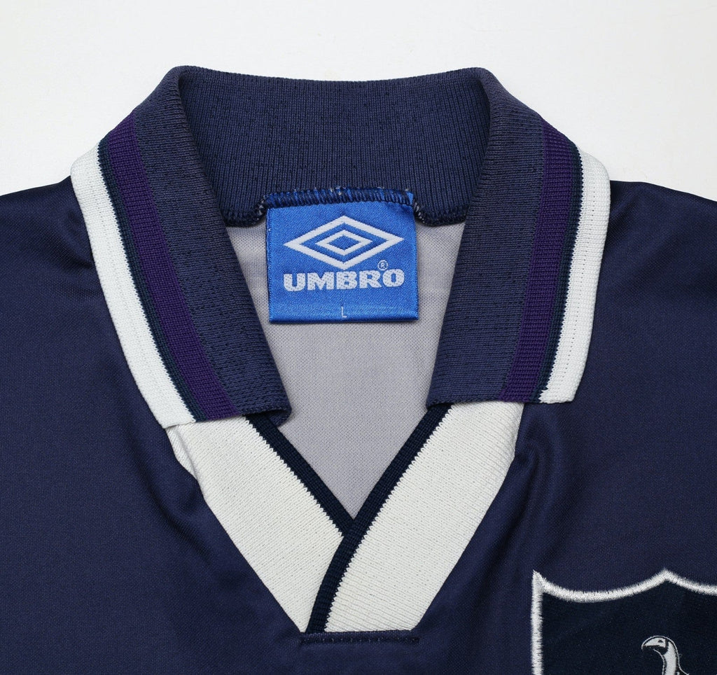 1994/95 KLINSMANN #18 Tottenham Hotspur Vintage Umbro Away Football Shirt (L)