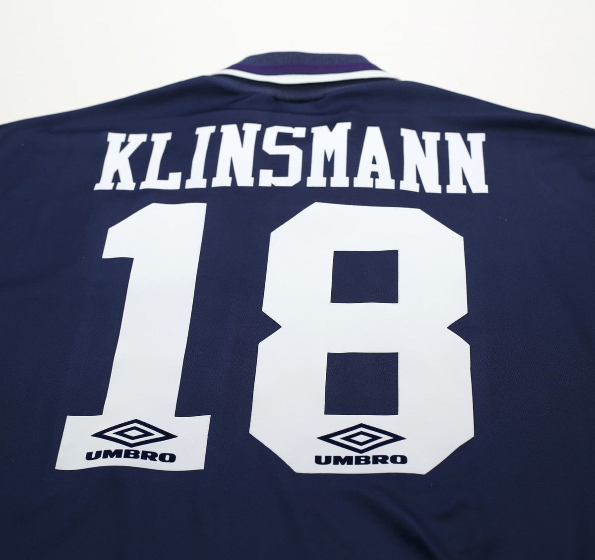 1994/95 KLINSMANN #18 Tottenham Hotspur Vintage Umbro Away Football Shirt (L)