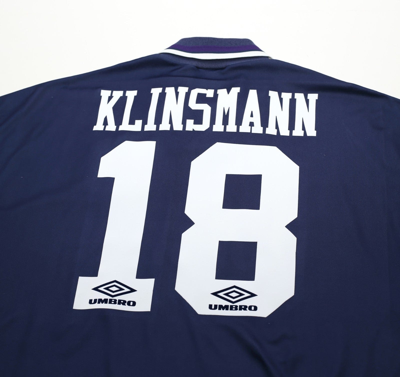 1994/95 KLINSMANN #18 Tottenham Hotspur Vintage Umbro Away Football Shirt (L)