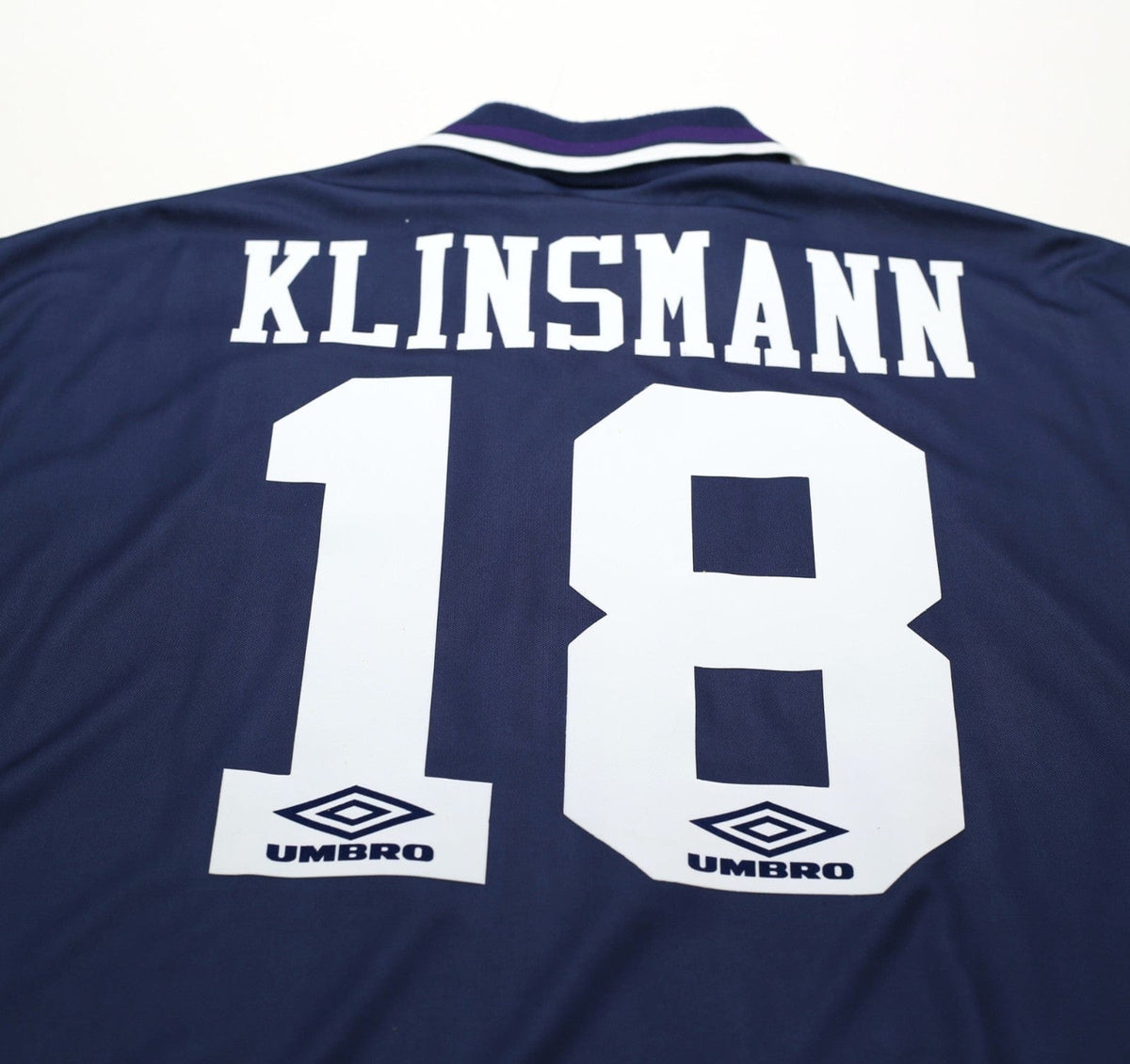 1994/95 KLINSMANN #18 Tottenham Hotspur Vintage Umbro Away Football Shirt (L)
