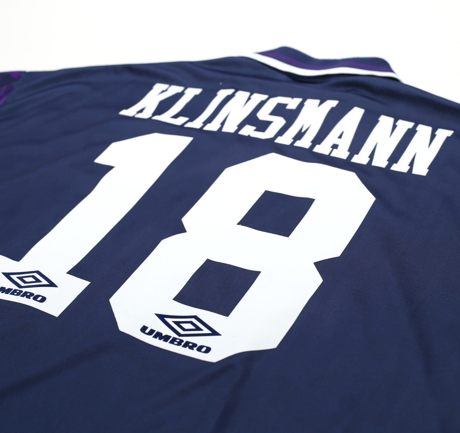 1994/95 KLINSMANN #18 Tottenham Hotspur Vintage Umbro Away Football Shirt (L)