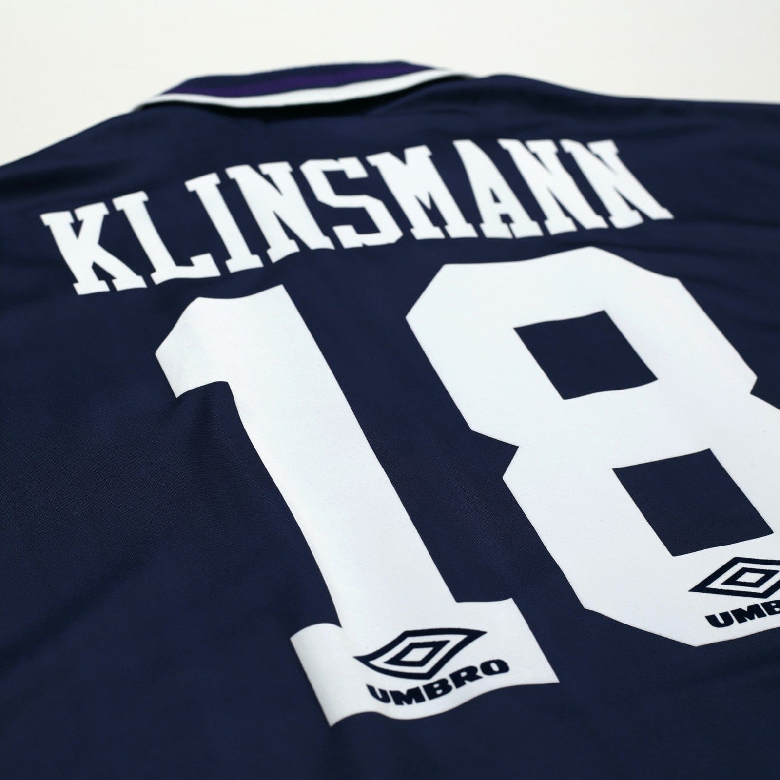 1994/95 Klinsmann #18 Tottenham Hotspur Vintage Umbro Away Football Shirt (L)
