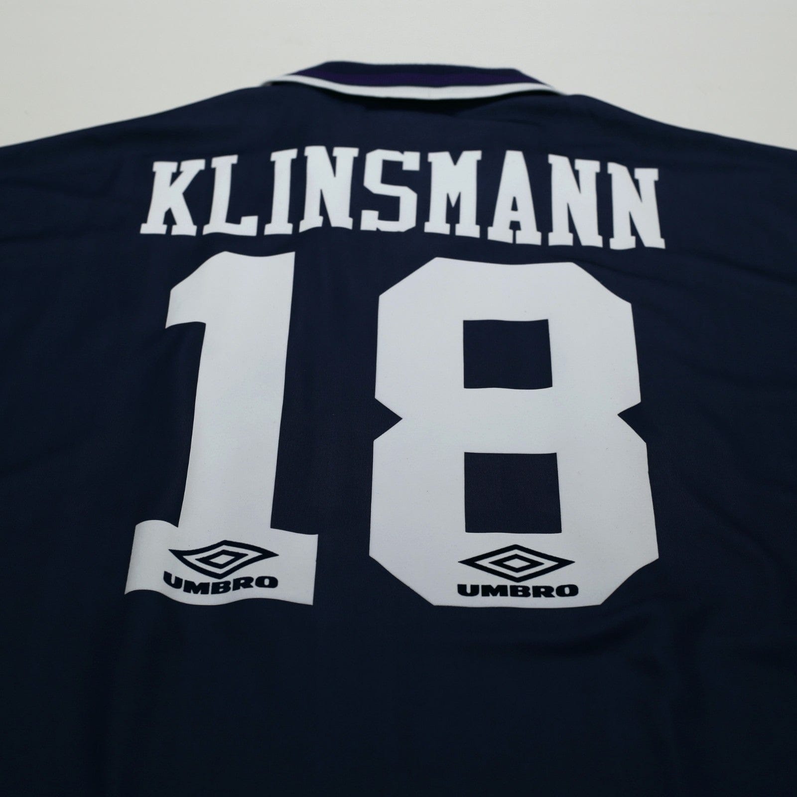 1994/95 Klinsmann #18 Tottenham Hotspur Vintage Umbro Away Football Shirt (L)