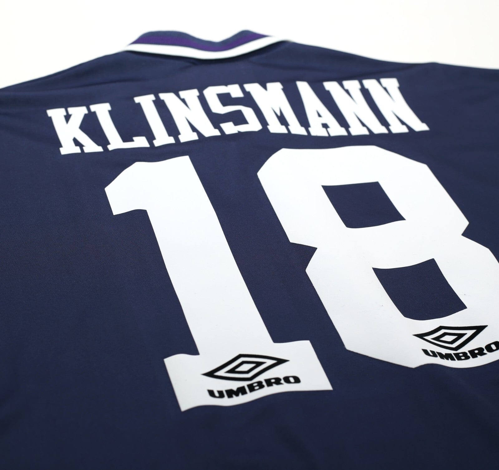 1994/95 KLINSMANN #18 Tottenham Hotspur Vintage Umbro Away Football Shirt (XL)