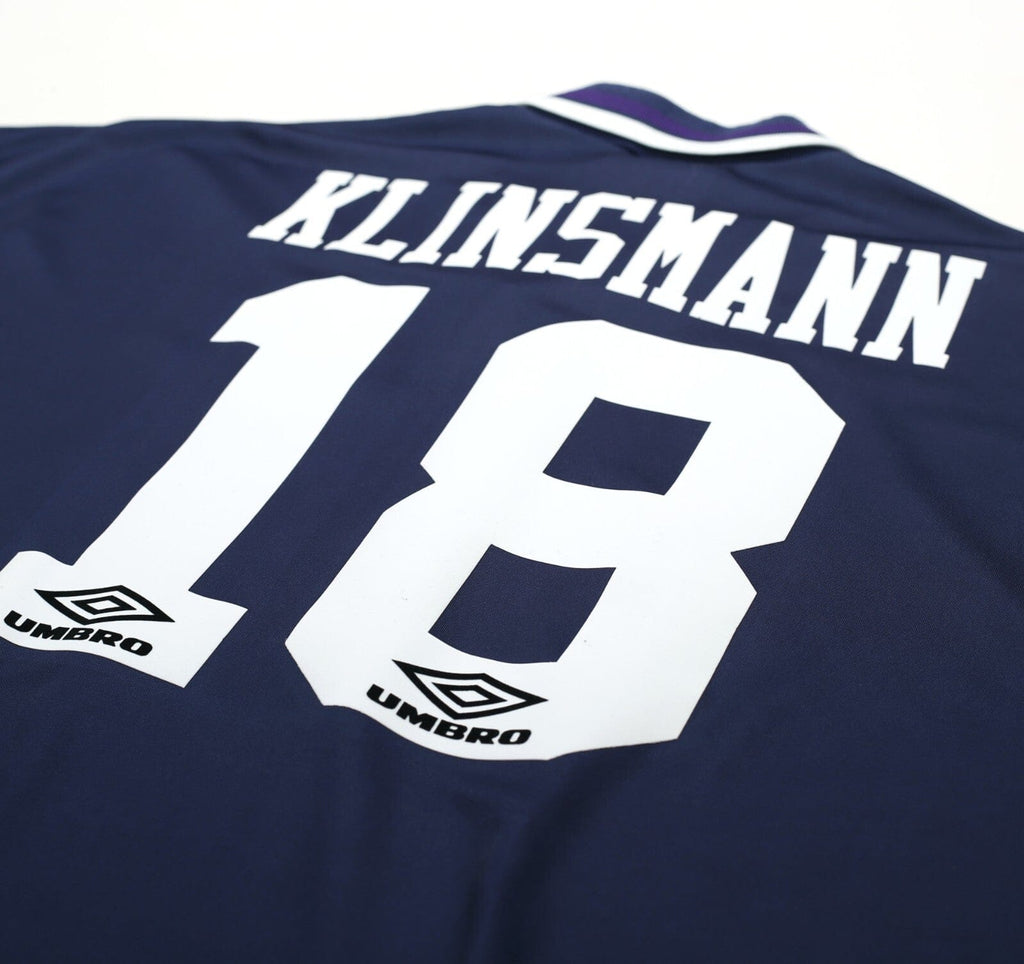 1994/95 KLINSMANN #18 Tottenham Hotspur Vintage Umbro Away Football Shirt (XL)
