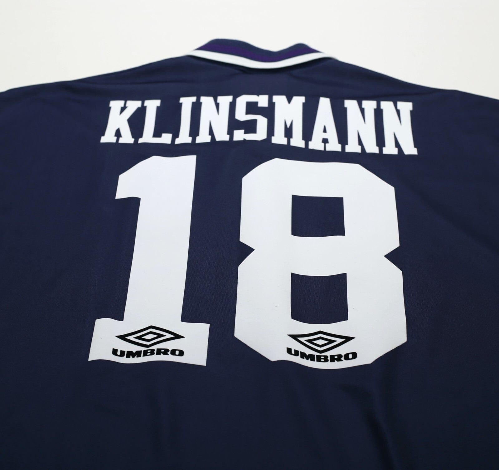 1994/95 KLINSMANN #18 Tottenham Hotspur Vintage Umbro Away Football Shirt (XL)