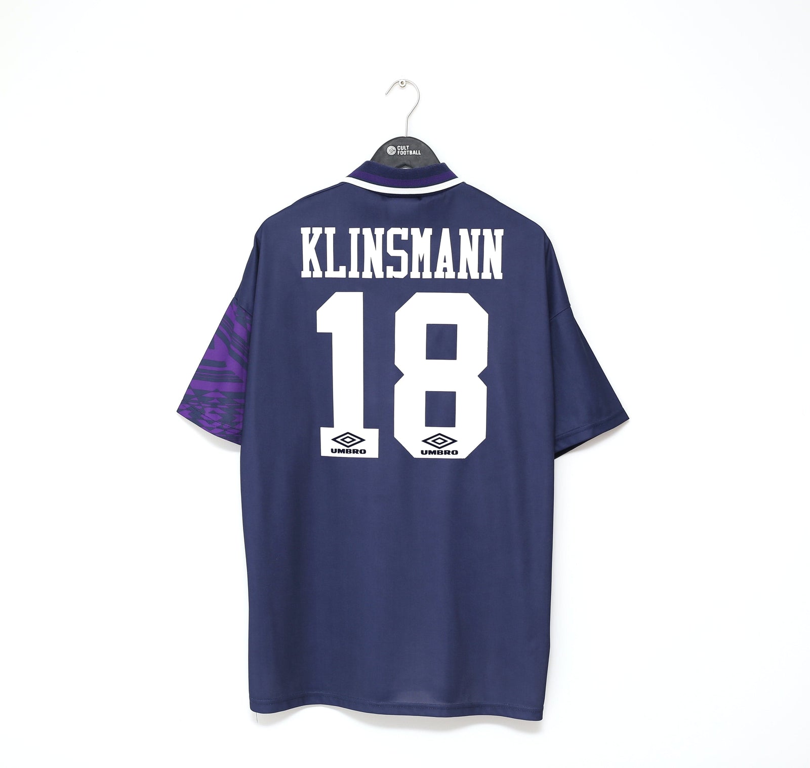 1994/95 KLINSMANN #18 Tottenham Hotspur Vintage Umbro Away Football Shirt (XL)