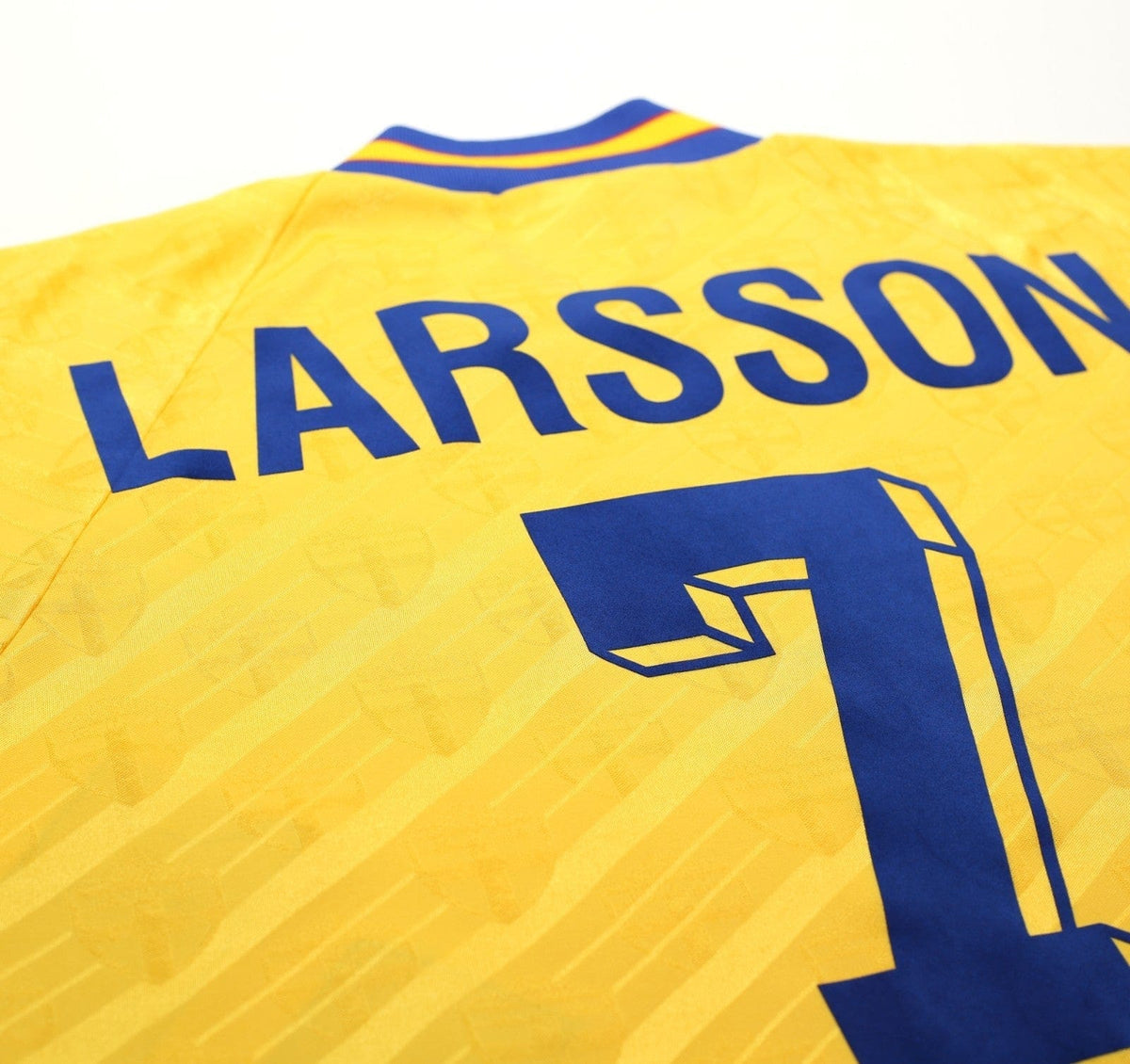 1994/95 LARSSON #7 Sweden Vintage adidas WC 94 Home Football Shirt (XL)