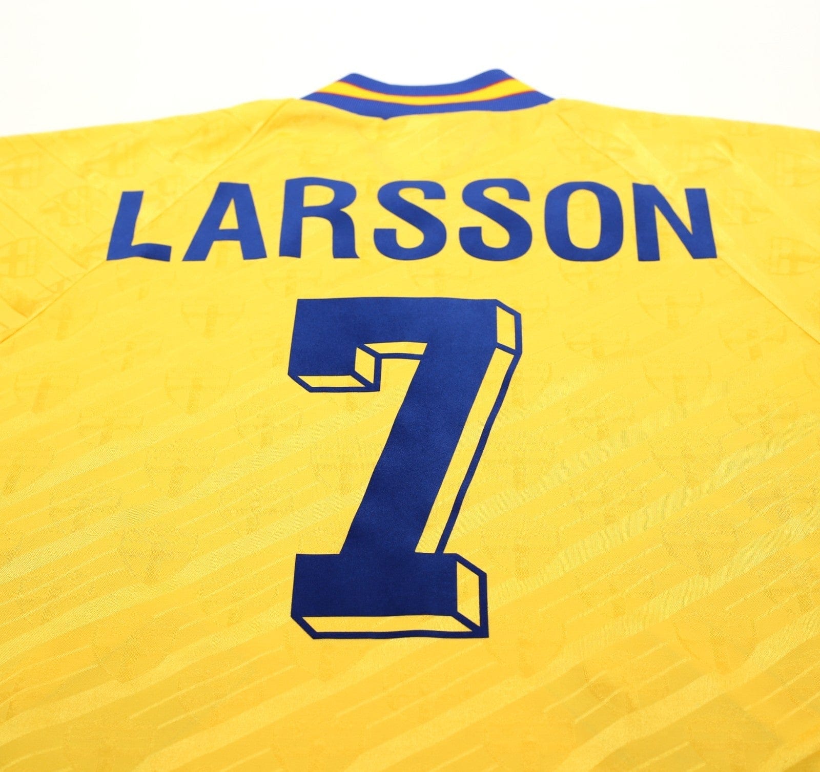 1994/95 LARSSON #7 Sweden Vintage adidas WC 94 Home Football Shirt (XL)