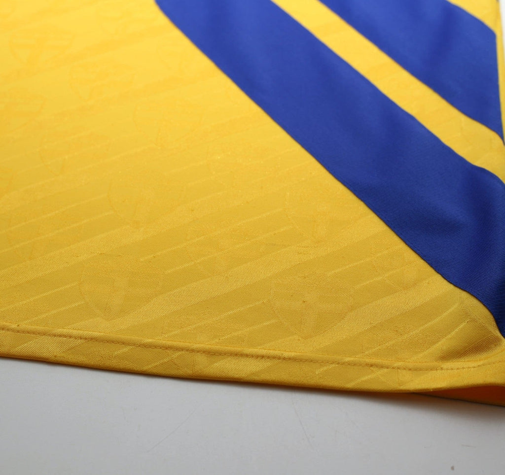 1994/95 LARSSON #7 Sweden Vintage adidas WC 94 Home Football Shirt (XL)