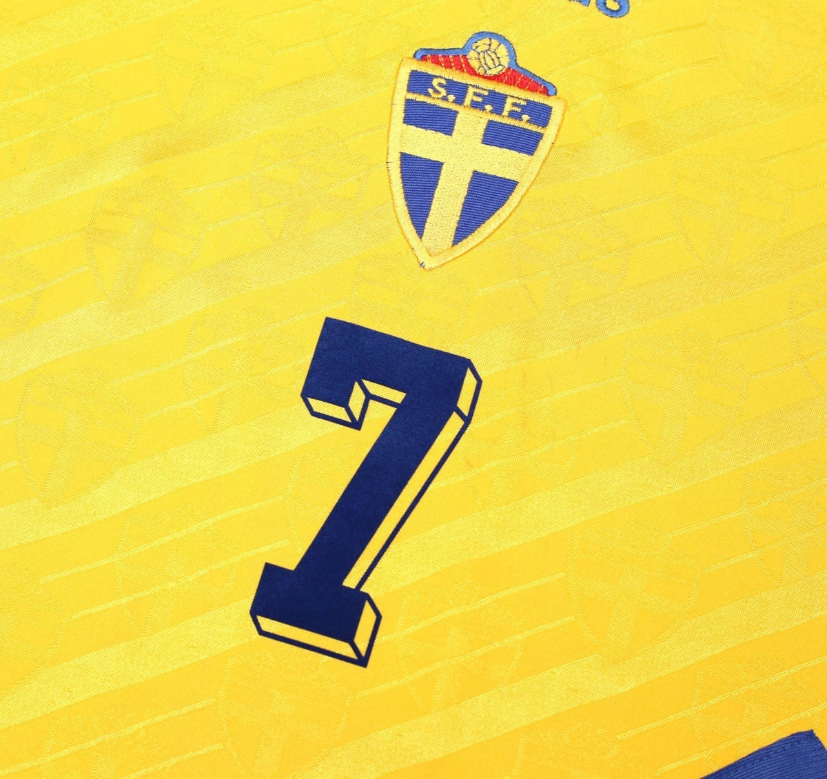 1994/95 LARSSON #7 Sweden Vintage adidas WC 94 Home Football Shirt (XL)