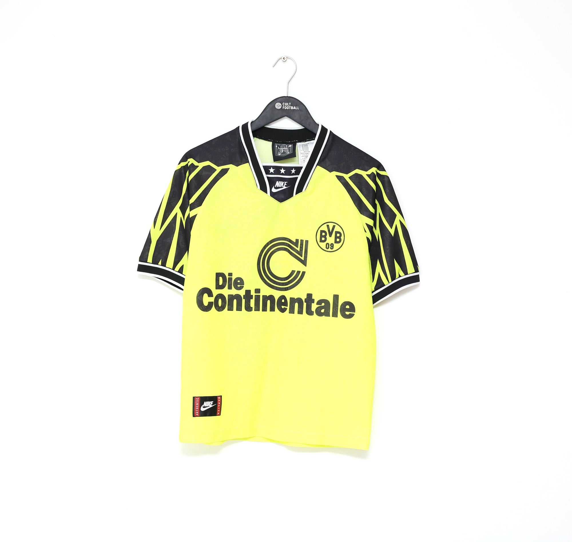 1994/95 MÖLLER #10 Borussia Dortmund Vintage Nike Home Football Shirt Jersey (S)