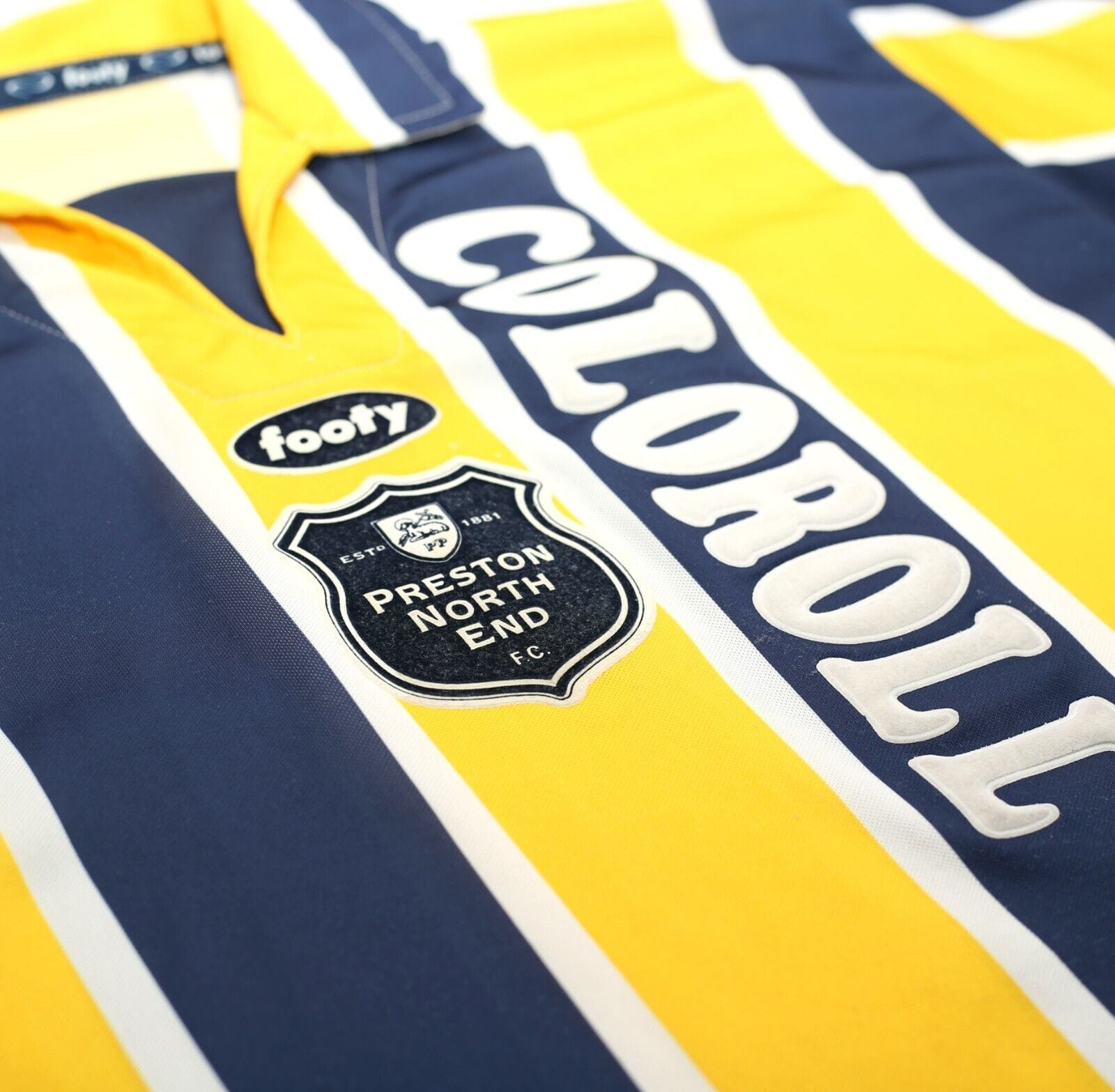 1994/95 PRESTON North End Vintage Footy Away Football Shirt (M) Beckham Era