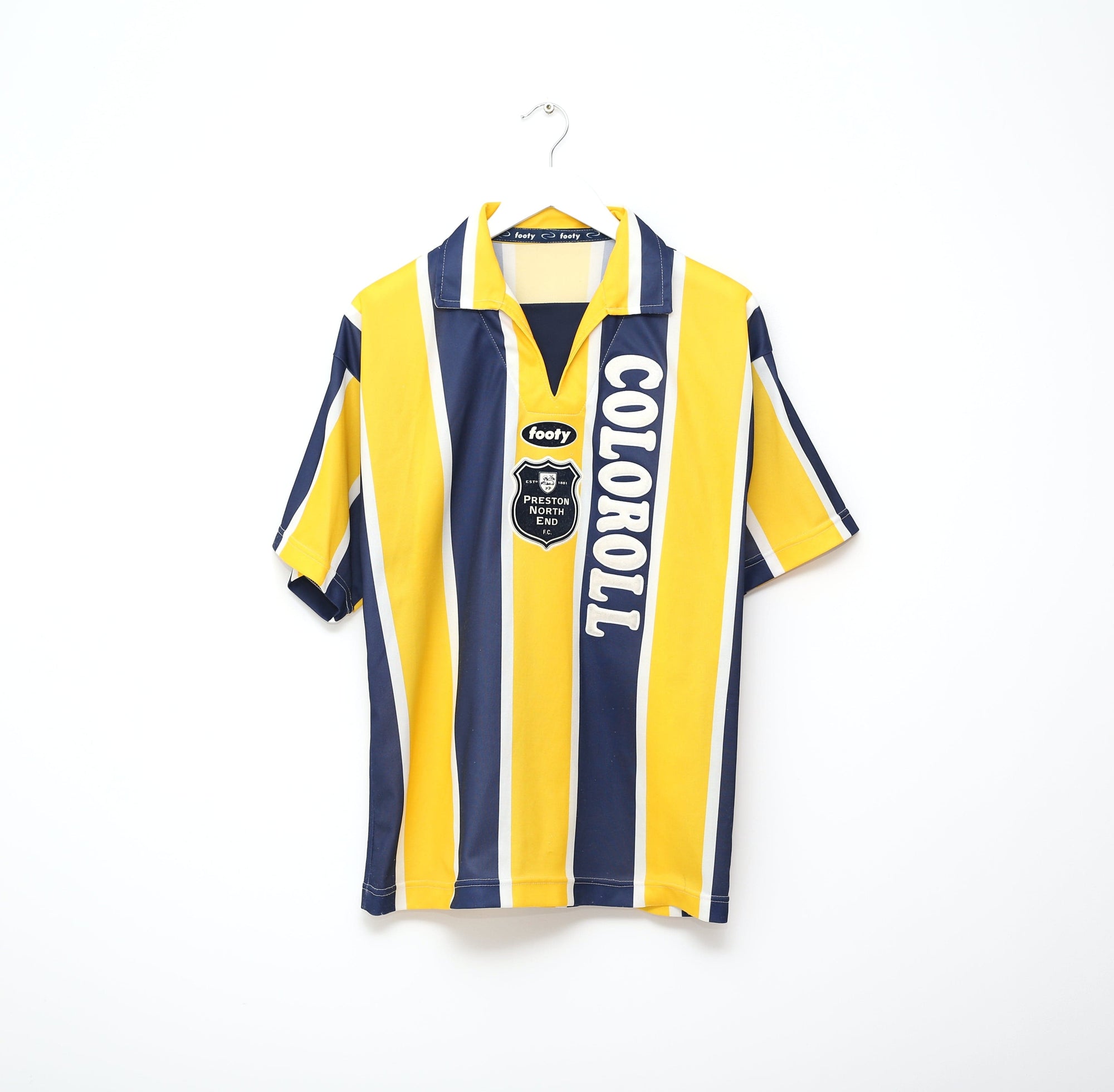 1994/95 PRESTON North End Vintage Footy Away Football Shirt (M) Beckham Era