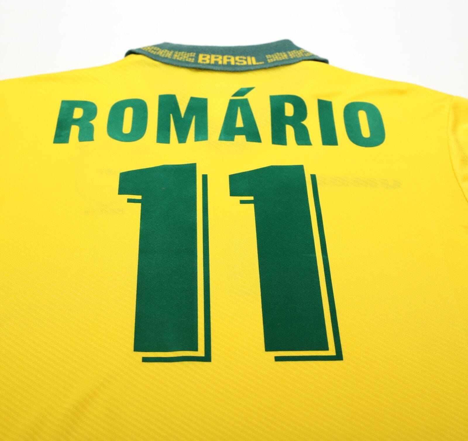 1994/95 ROMARIO #11 Brazil Vintage Umbro Home Football Shirt (XL) 3 Star 1994 WC