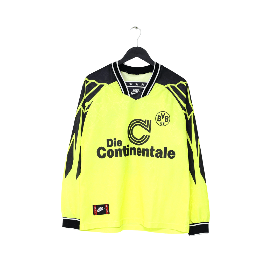 1994/95 SAMMER #6 Borussia Dortmund Vintage Nike L/S Home Football Shirt (L)