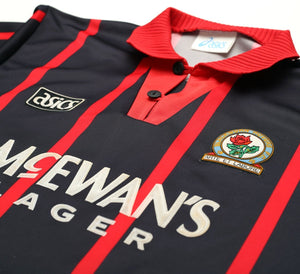 1994/95 SHEARER #9 Blackburn Rovers Vintage Asics Away Football Shirt Jersey (L)