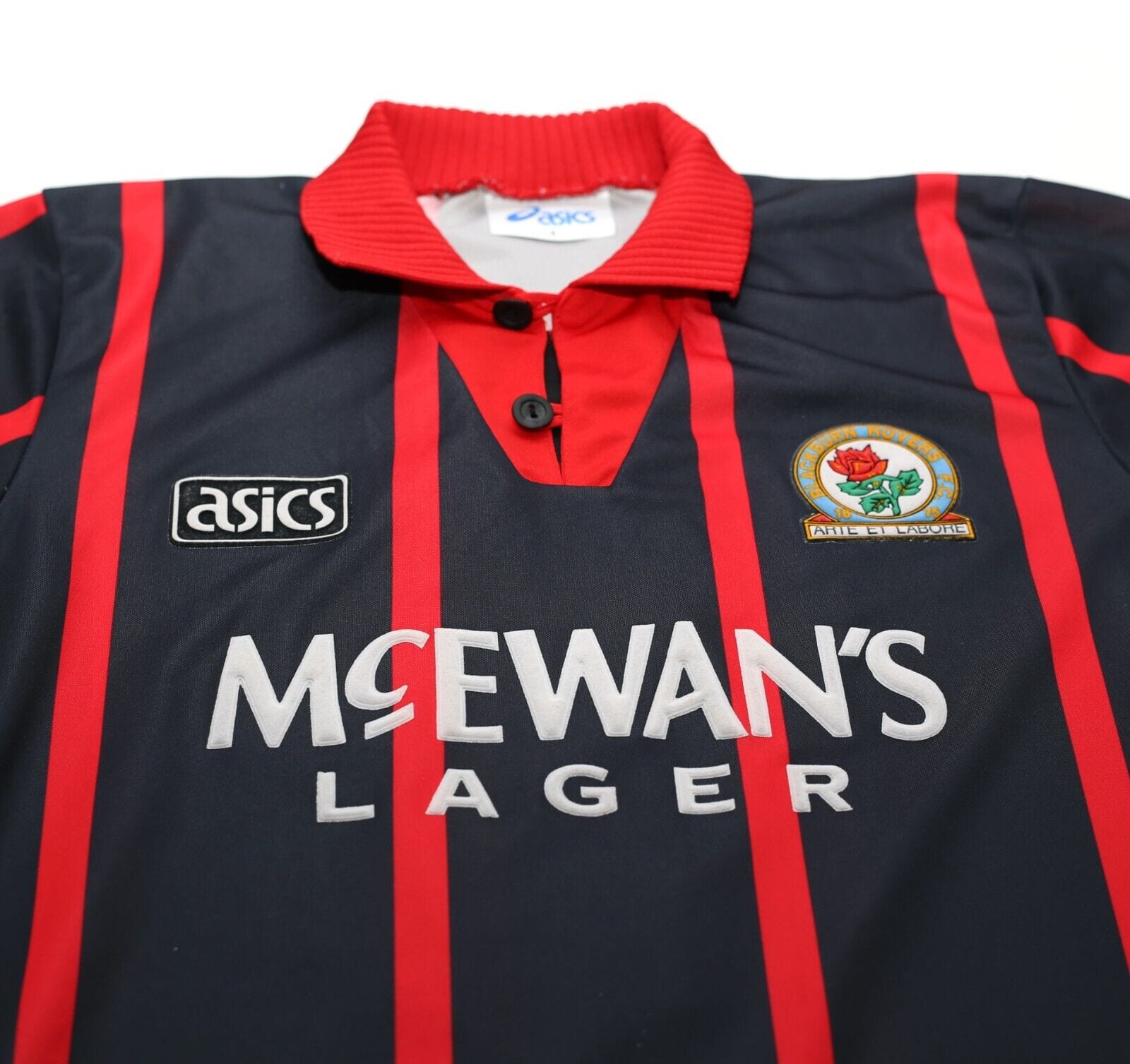 1994/95 SHEARER #9 Blackburn Rovers Vintage Asics Away Football Shirt Jersey (S)