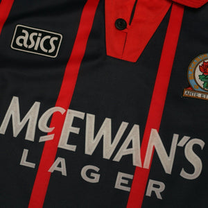 1994/95 Shearer #9 Blackburn Rovers Vintage ASICS Away Football Shirt (M)