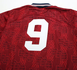 1994/95 SHEARER #9 England Umbro away Football Shirt (L/XL)