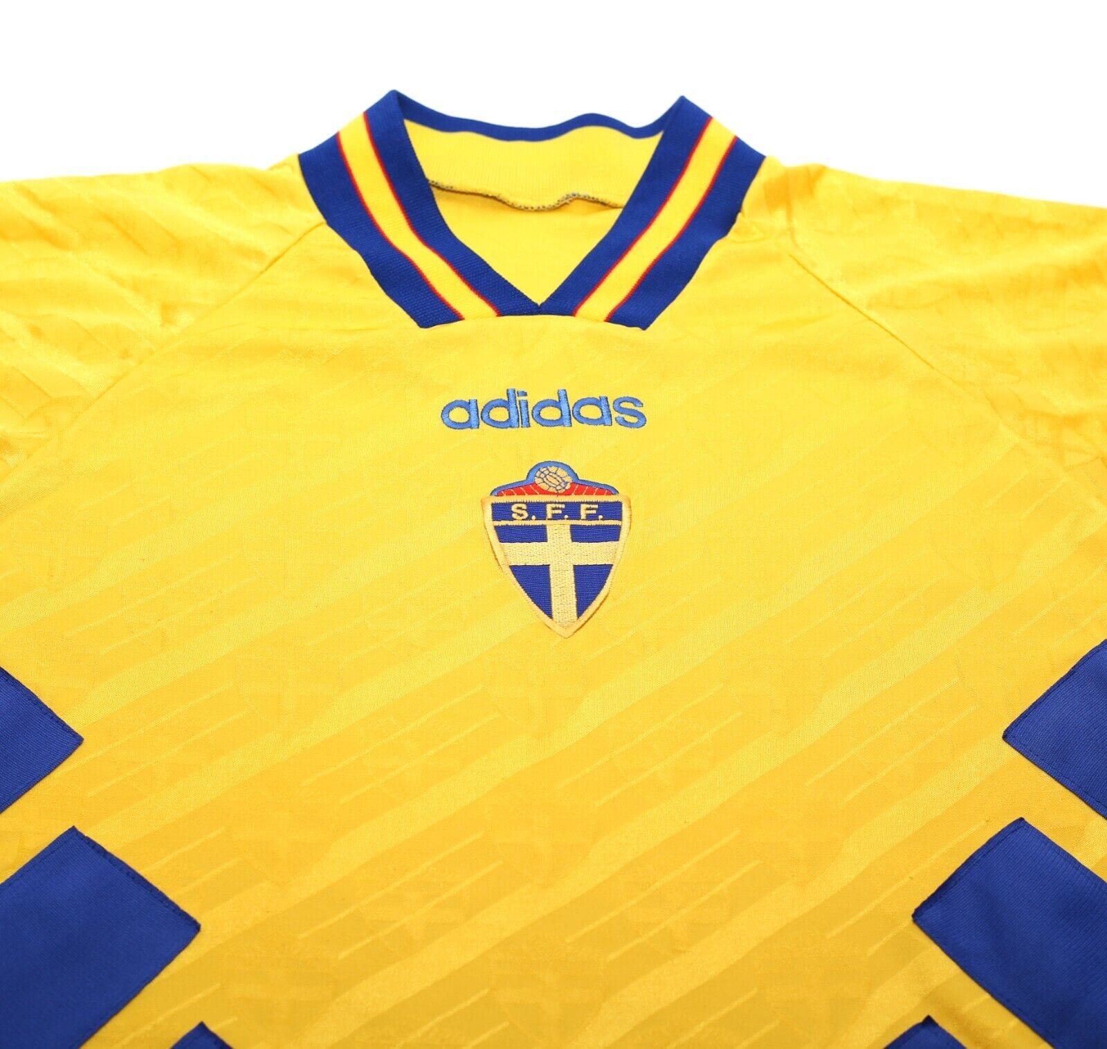 1994/95 SWEDEN Vintage adidas WC 94 Home Football Shirt (L) Larsson Era