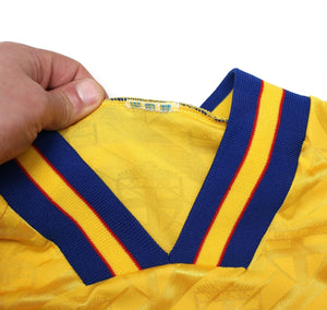 1994/95 SWEDEN Vintage adidas WC 94 Home Football Shirt (L) Larsson Era