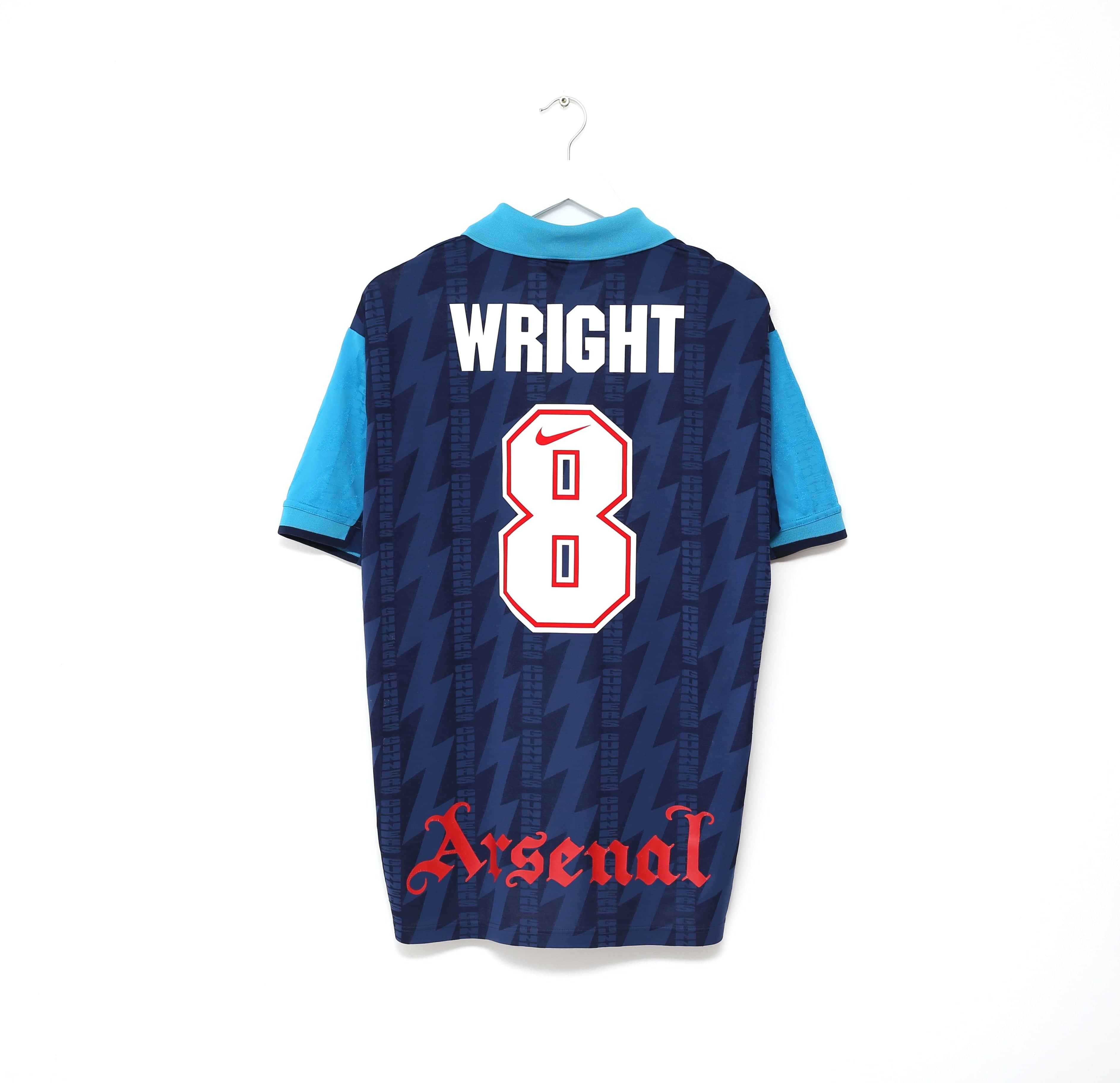 1994/95 WRIGHT #8 Arsenal Vintage Nike Away Football Shirt (L) - Football  Shirt Collective