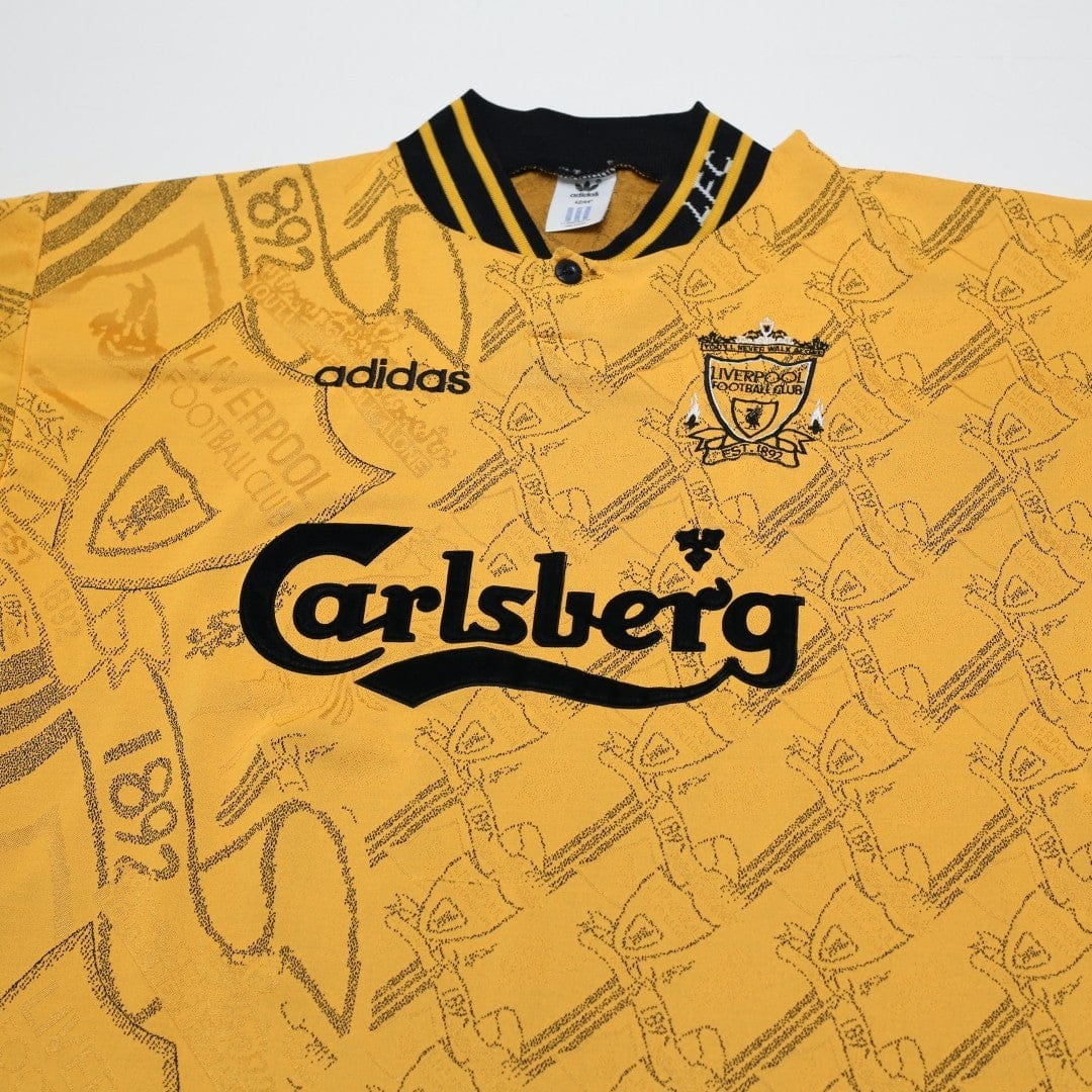 1994/96 Barnes #10 Liverpool Vintage adidas Third Football Shirt (L)