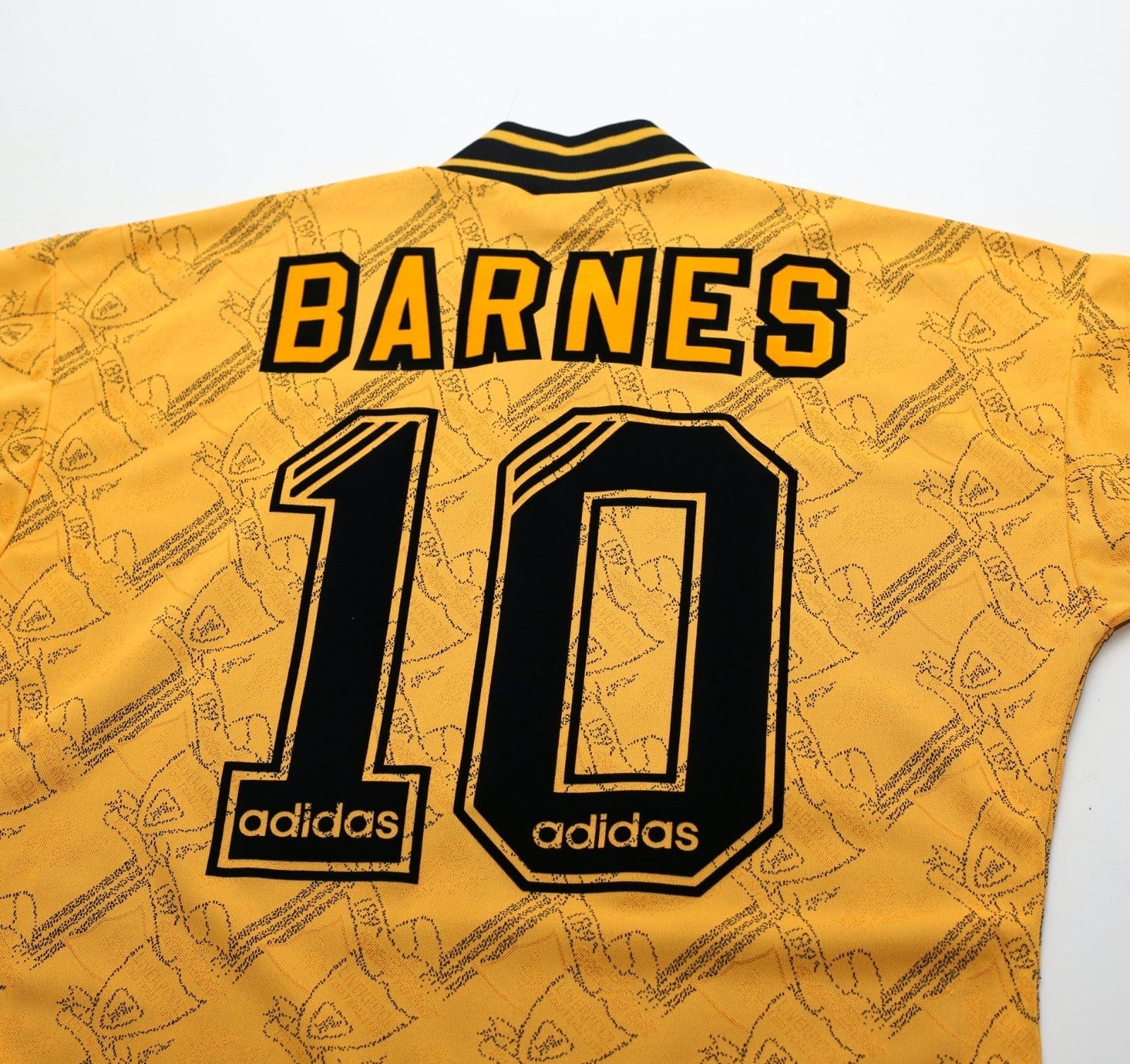 1994/96 BARNES #10 Liverpool Vintage adidas Third Football Shirt (S)