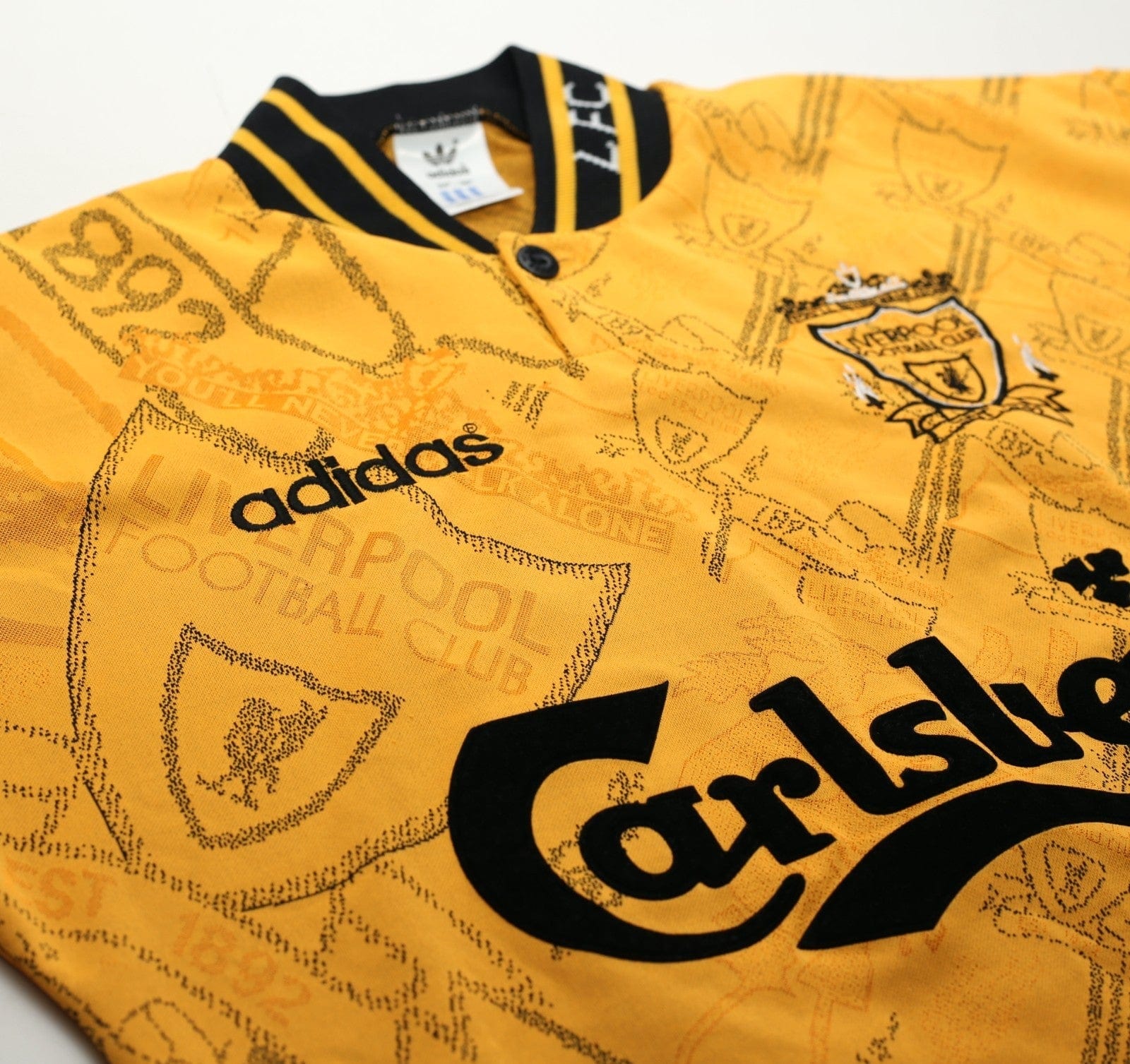 1994/96 BARNES #10 Liverpool Vintage adidas Third Football Shirt (S)