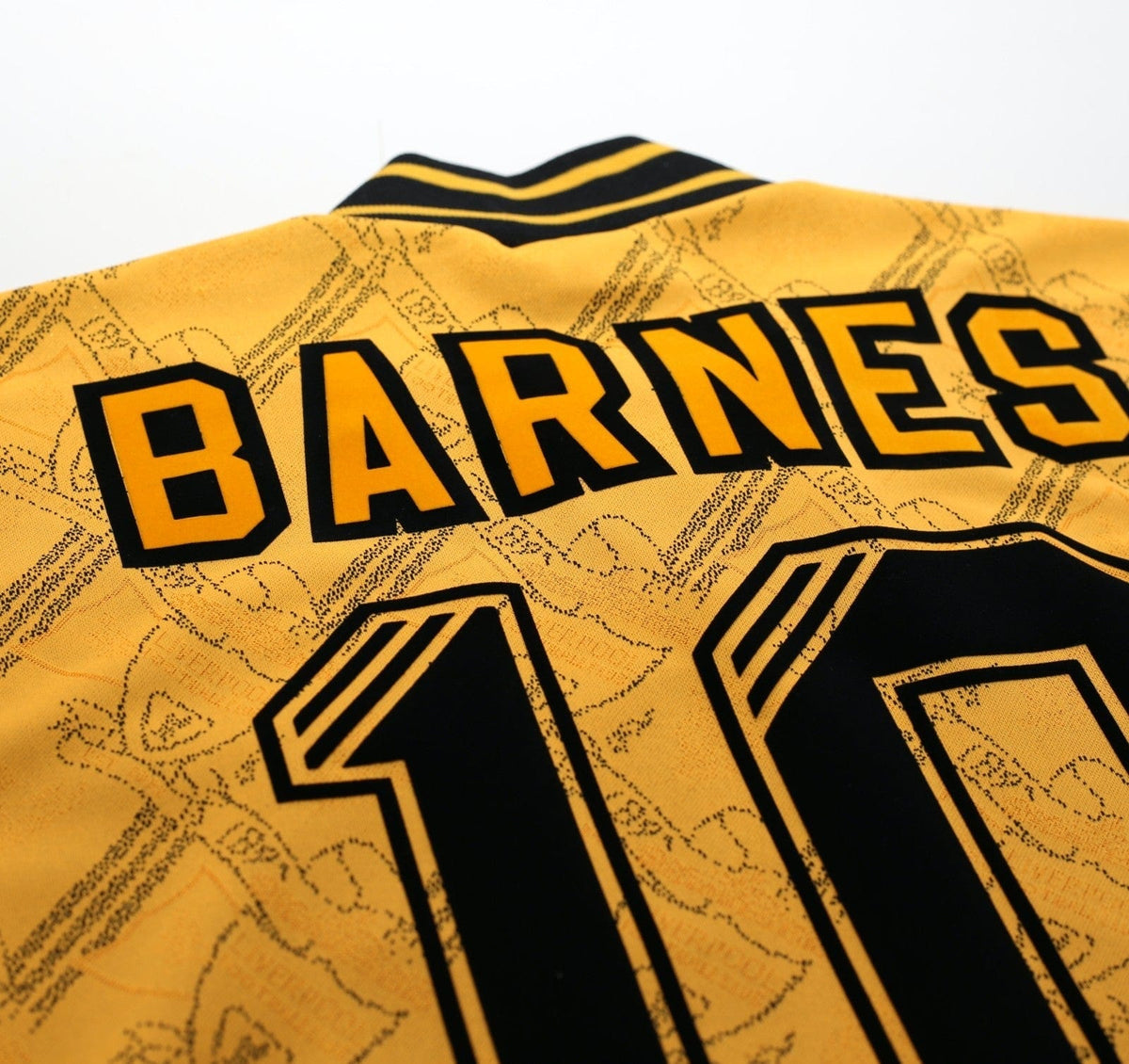 1994/96 BARNES #10 Liverpool Vintage adidas Third Football Shirt (S)
