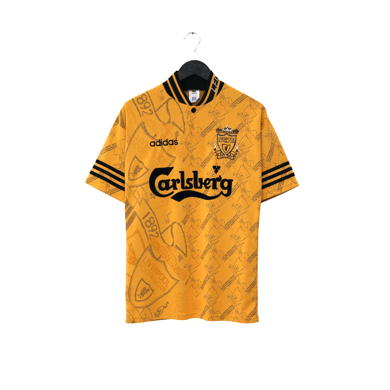 1994/96 Barnes #10 Liverpool Vintage adidas Third Football Shirt (S)