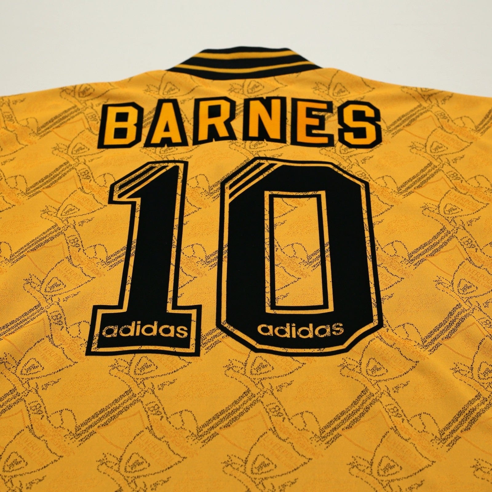 1994/96 Barnes #10 Liverpool Vintage adidas Third Football Shirt (S)