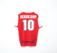 1994/96 BERGKAMP #10 Arsenal Nike Home Football Shirt (L)
