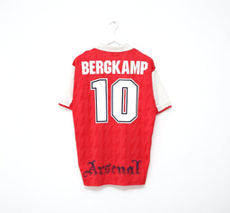 1994/96 BERGKAMP #10 Arsenal Nike Home Football Shirt (L)