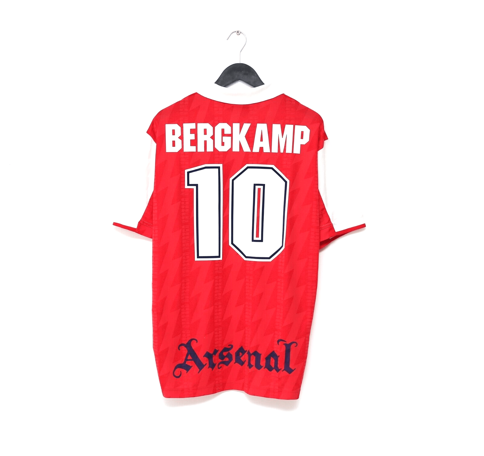 1994/96 BERGKAMP #10 Arsenal Vintage Nike Home Football Shirt (L)