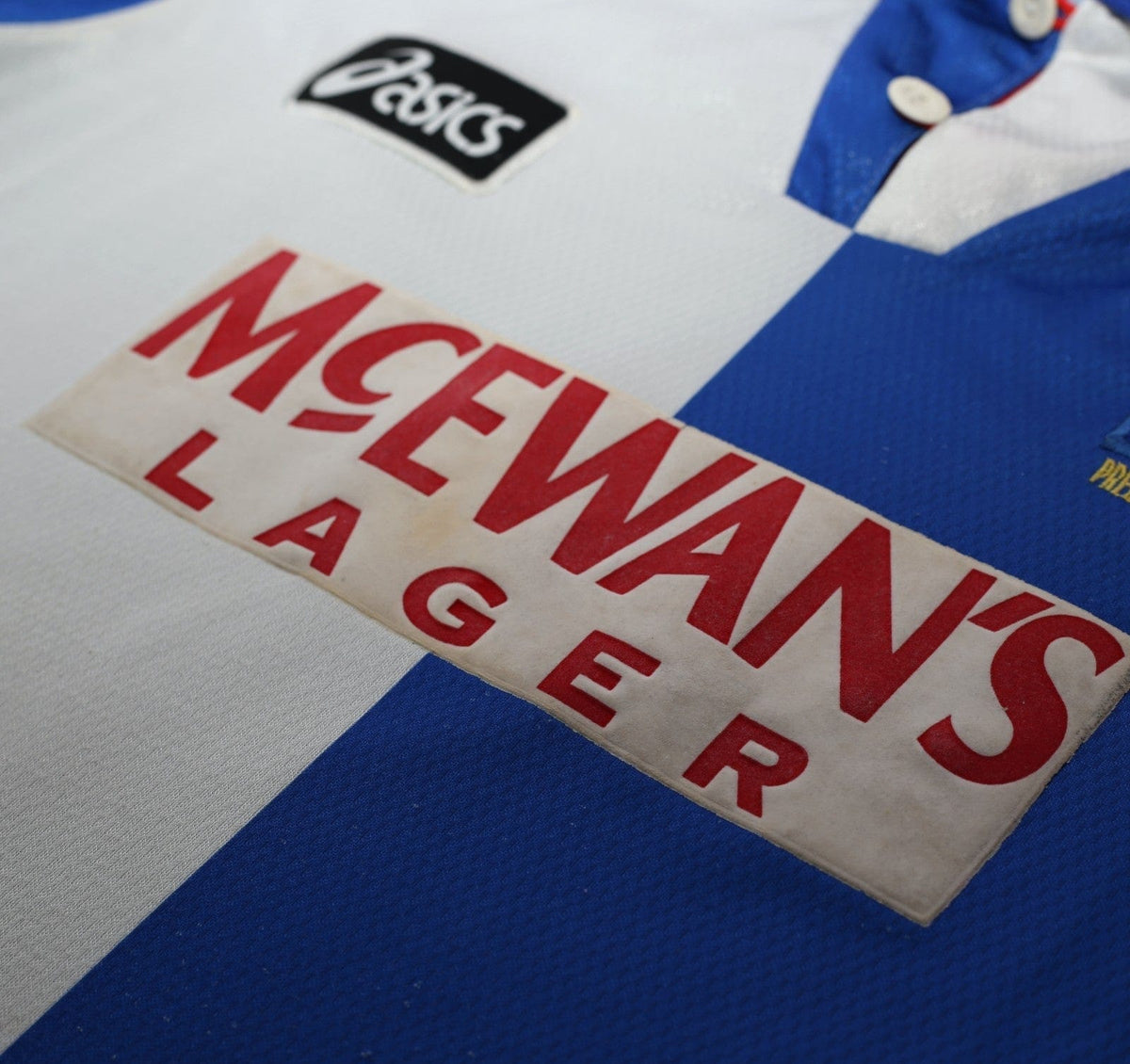 1994/96 BLACKBURN ROVERS Vintage Asics Home Football Shirt (M) League Champions